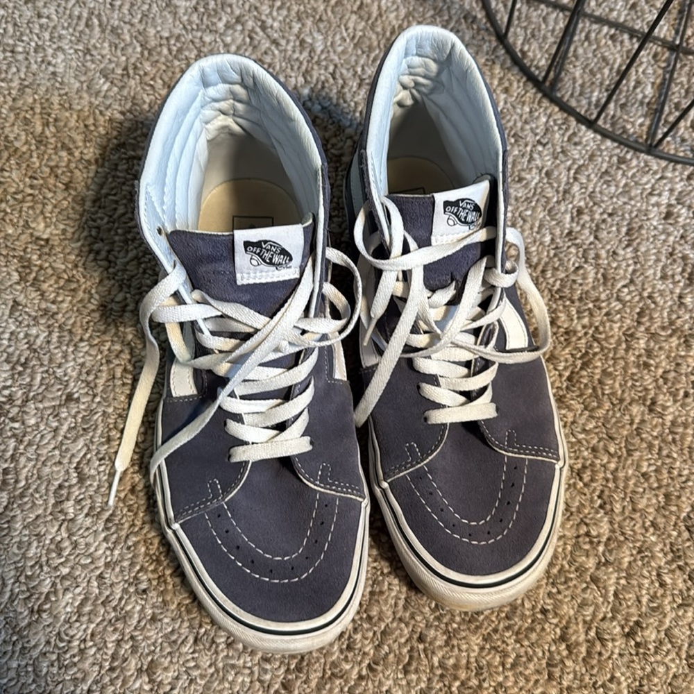 Vans High-Top Sneakers in Black and White - Picture 2 of 6